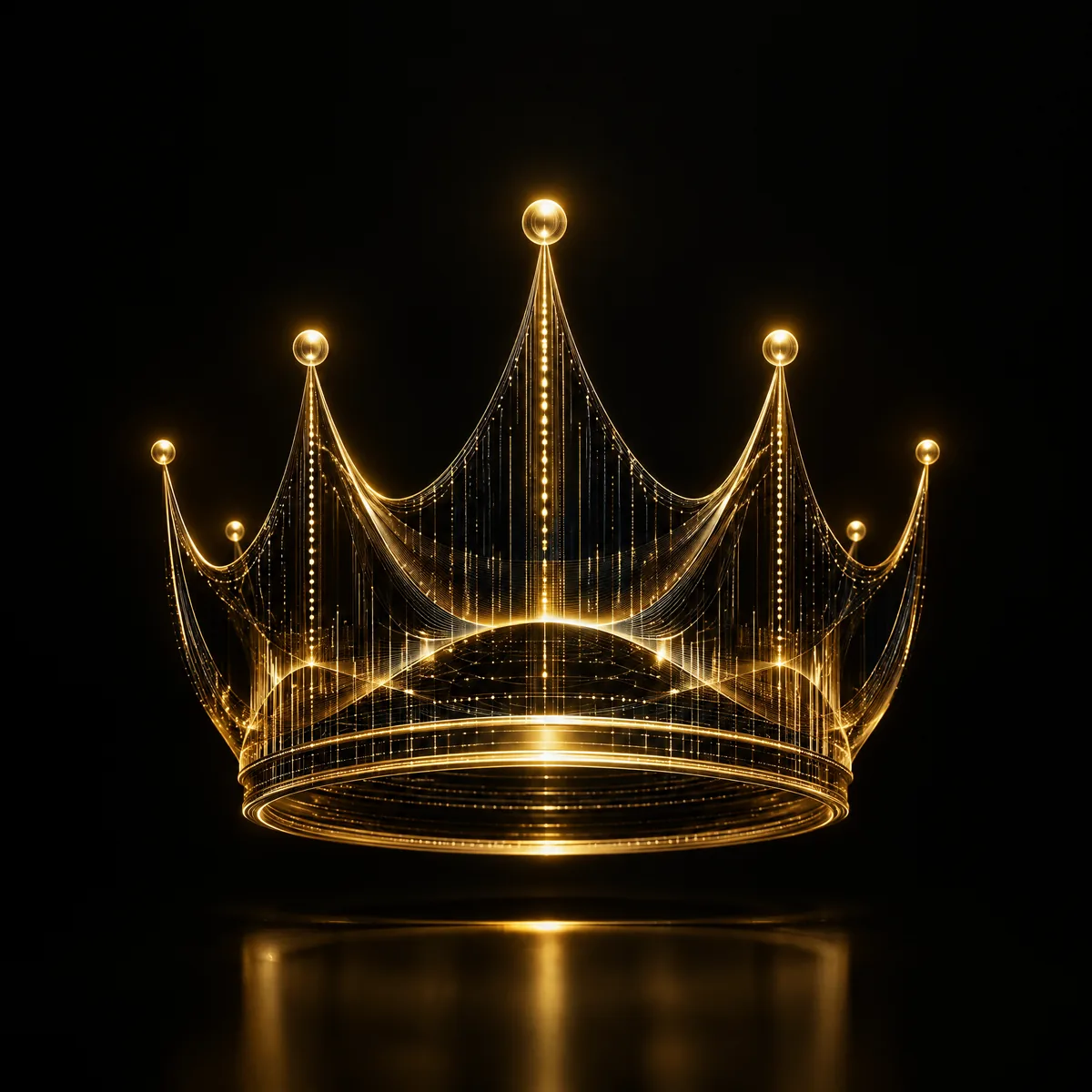 King Desenvolvimento - Coroa digital dourada